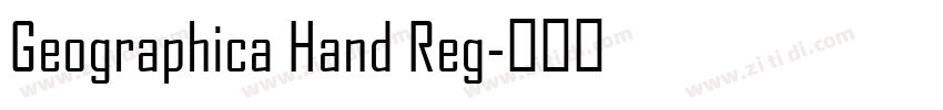 Geographica Hand Reg字体转换